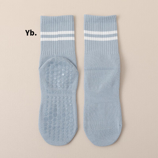 Luo Huodou Pilates training socks fitness sports non-slip socks glue instep yoga socks dance floor socks dark gray one size