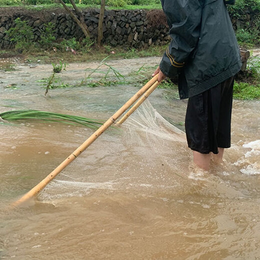 Shushe push net, fish net, triangular shrimp push net, old-fashioned canal net, fishing net, large diameter catch net, fish moon net, large net width 1.6 meters