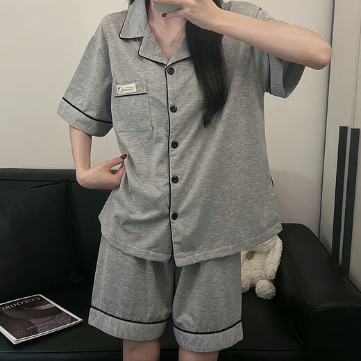 
Modal Korean version simple solid color cotton pajamas women's short-sleeved shorts summer two-piece dormitory can wear home clothes set 9901# red M 80-100Jin [Jin equals 0.5 kg]