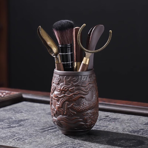 Haofeng 2025 new complete set of purple clay kung fu tea set household purple clay teapot cover bowl tea cup as a souvenir gift