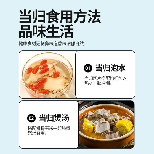 Juhetai Origin Hair Straightening Minxian Selected Special Grade Full-age Whole Root Angelicae 250g Angelica Head Tablets Soaked in Water Medicinal Materials