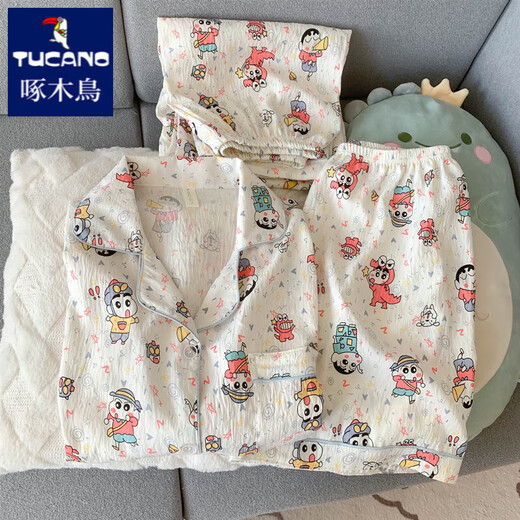 Pajama de pajas azules japoneses de carpintero de carpintero de cargamia de algodón de algodón de algodón puro de algodón de algodón puro de algodón puro de algodón de algodón de manga corta delgada de algodón.
