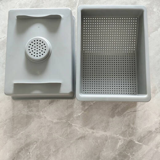Qinkai nano stainless steel drain basket, thickened all-inclusive edge drain basket, non-retractable vegetable washing drain basket thickened all-inclusive silver 35.5*25*11 inner length 31.9