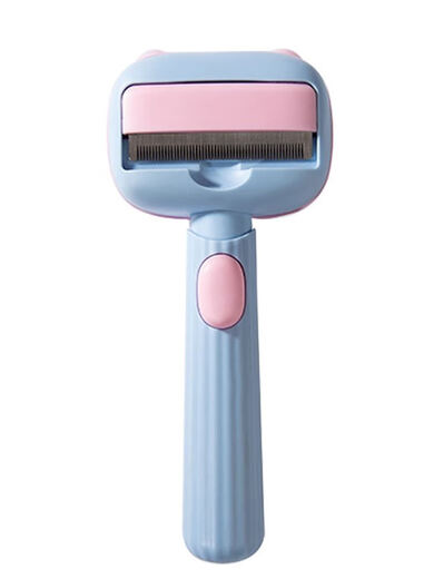 Jingmengyuan Bichon Frize special comb for fluffy hair pulling artifact Bichon Frize open knot puppy comb puppy daily necessities blue and pink