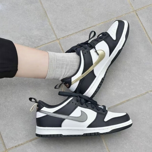 Nike (NIKE) Basketballschuhe Damenschuhe AirJordanaj1 Sneakers Frühling Low-Top atmungsaktiv lässig leichte Sportschuhe Trendy DH9764-001/Schwarz und Weiß Rot Panda 38,5