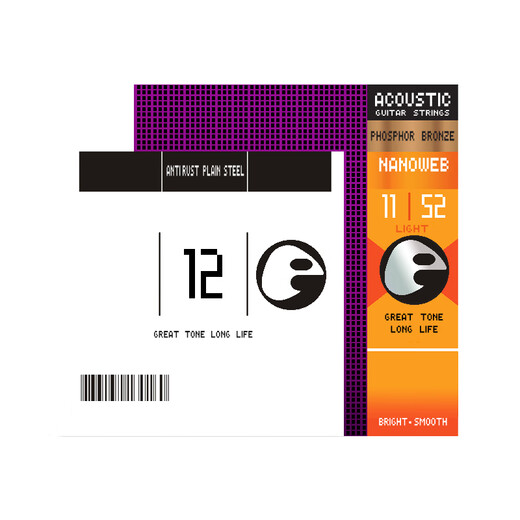 Strings de guitare Elixir Elixir Folk Guitar Strings Set 16052 SET des cordes de guitare acoustique 16002-1047 Revêtement en cuivre phosphore [set à vide]