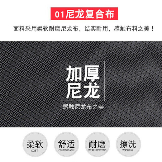 LeCali Oxford cloth shoulder bag six-layer zipper tool bag men's crossbody bag casual backpack small bag business briefcase