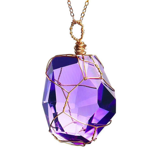 Brasilianer natürlicher Amethysten -Anhänger Rough Stone Halskette 885208 Sekunden Preis bei 679 Yuan