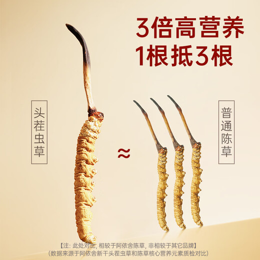 Ayishe First-crop Cordyceps Sinensis New Dried Cordyceps Tonic Holiday Gifts for Parents Nutritional Nutritional Gifts High-End 10g 3-4 Roots/g Store Hot Selling Gift Box