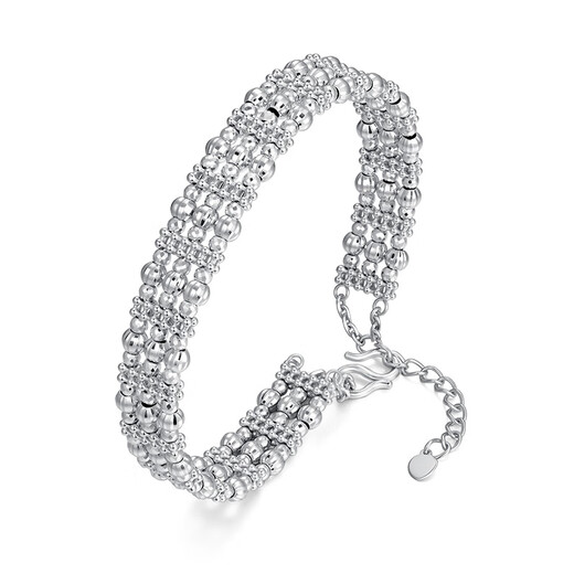 Zhou Dajin CHOW TAI KINGpt950 genuine platinum bracelet, funky bracelet, fashionable and versatile, Valentine's Day gift for girlfriend, funky bracelet