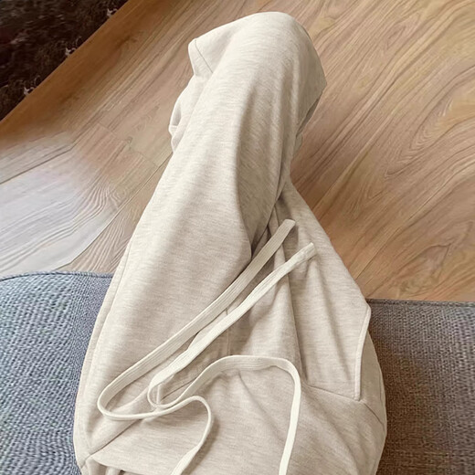 Ariana Maternity Pants, Spring and Autumn Style, Stylish Wide Leg Pants for Outside Belly Without Support during Pregnancy, Milk Tea Color, Thin, One Size Fits, Suitable for 80-110 Jin Jin equals 0.5 kg