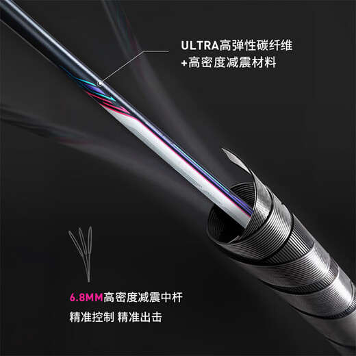 李宁【战戟系列】羽毛球拍战戟8000全碳素羽毛球拍全面控制羽球拍单拍 战戟8000 蓝粉 4UG5 默认空拍 联系客服可免费穿线