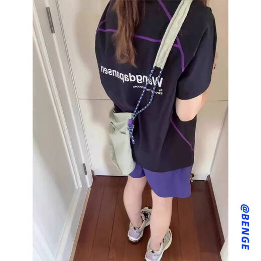 GOYN Ice Silk Quick-drying T-shirt Women's Summer Thin Loose Short-Sleeved Fitness Sports Top Running Cycling Wear Badminton Wear Black M