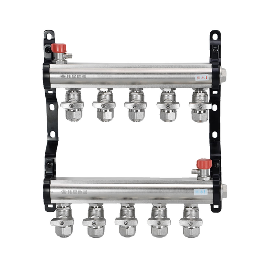 Распределитель воды для подогрева пола Weixing, распределитель воды из кованых геотермальных труб, 1-дюймовый распределитель геотермальной воды, сливной клапан Weixing, бесплатный 1-метровый шланг и зажим.