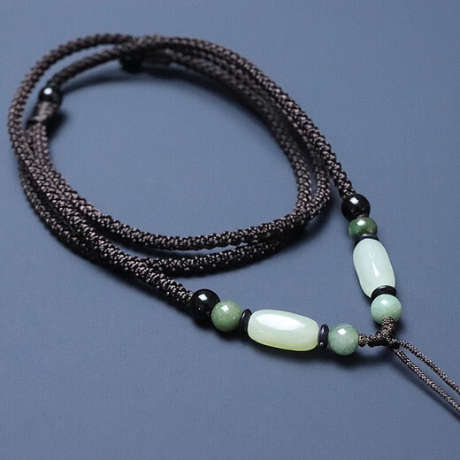 BJYL pendant lanyard jade pendant jade Buddha male jade necklace rope jade high-end hand-woven men's and women's lanyard exquisite lanyard adjustable