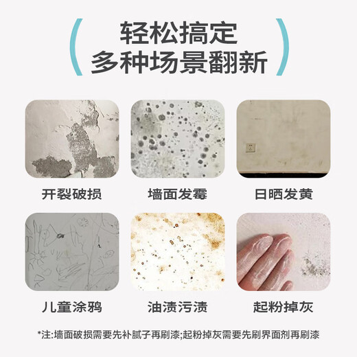 Carbaoli Wanyi latex paint indoor home self-painting interior wall white environmentally friendly wall paint wall paint paint net smell 4 effects in 1 20kg/15L