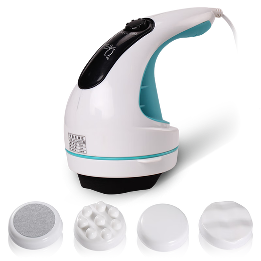 Nuojia body beauty instrument MM310 multi-functional vibrating fat pushing and scraping massager for cervical and lumbar spine whole body application MM310 body beauty instrument - four massage heads