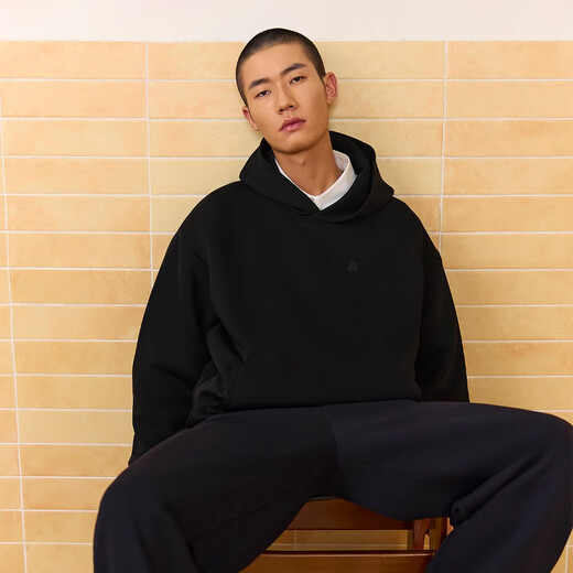 JACK&JONES men's autumn sweatshirt daily solid color hooded chest embroidered diagonal pocket long-sleeved top 225333062