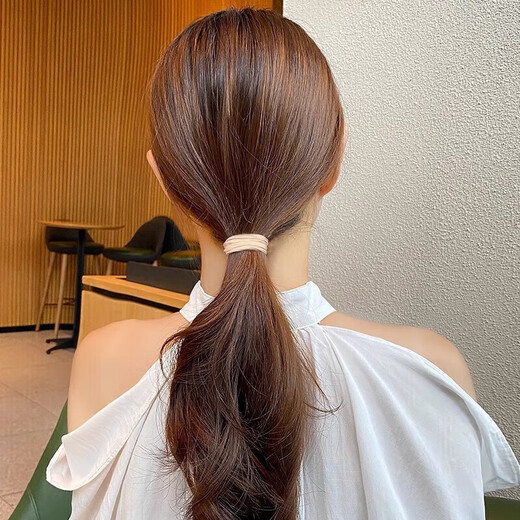 Children's high-elastic hair ties for women's hair, rubber bands, durable and non-damaging, seamless high ponytail hair ties, spiral pattern, spiral pattern hair ties, 10 pack, mixed colors