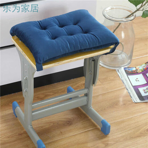 Qiaorui plush cushion winter office dining chair cushion thickened and warm electric student classroom bench rectangular chair butt cushion gray 35*24 (thickness 5 cm)