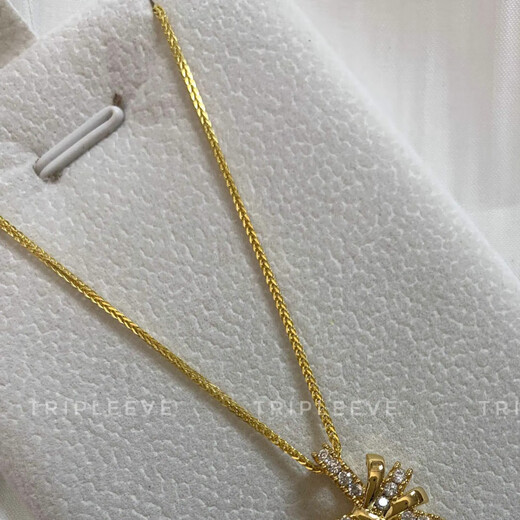 Fat Donglai quality akoya pearl pendant ribbon dance goddess Zhen Duoma M family bow necklace gold titanium steel Chopard chain D16