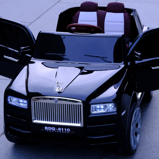 WORK BABY Rolls-Royce Cullinan children's electric car for boys and girls remote control toy car off-road vehicle can sit adult gift black remote control swing soft seat bluetooth