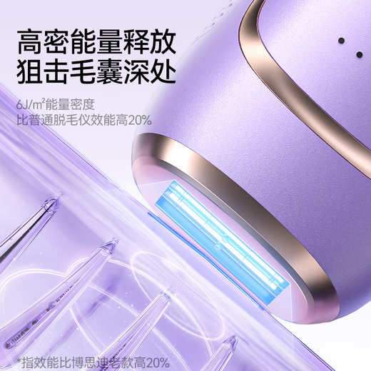 Bosidi dual lamp freezing point sapphire hair removal instrument for medical household lip hair, body, armpit, private parts, student party, noble purple, dual lamp + dual capacitor + large energy
