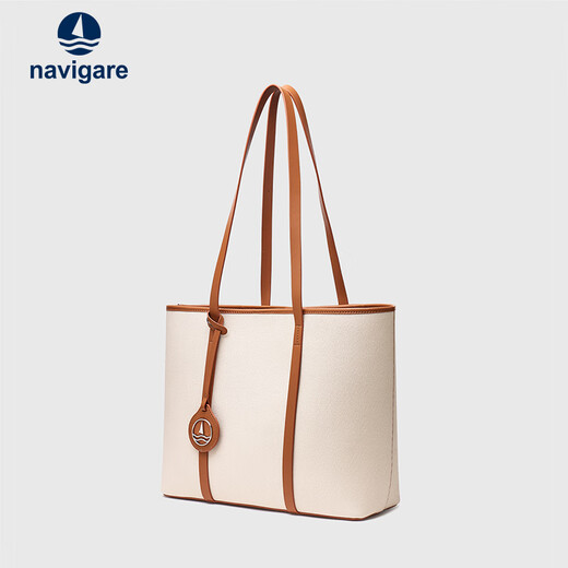 Navikel bolso de navegación pequeño italiano bolso de mano para mujer 25 nuevo estilo bolso de piel de vaca bolso de moda de gran capacidad blanco roto
