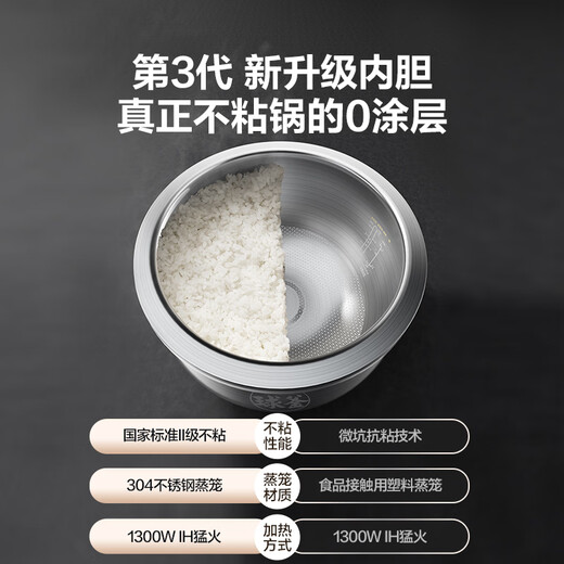SUPOR rice cooker for 4-5 people with titanium 0 coating large capacity 4 liter low sugar rice cooker IH ball kettle household non-stick stainless steel micro-pressure rice cooker national subsidy SF40HC3974