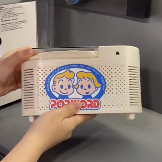 Tansilong Home Mini Desktop Small Ice Maker Convenient Dormitory Office Camping Car Cube Ice Automatic Ice Making Box Taro Purple (standard power supply 12V) 1L