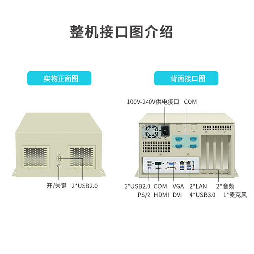 Yuechangsheng Zhuoling-Micro mini embedded wall-mounted high-performance vision robot industrial computer 12th generation/i7-12700 8G memory + 1TB mechanical hard drive
