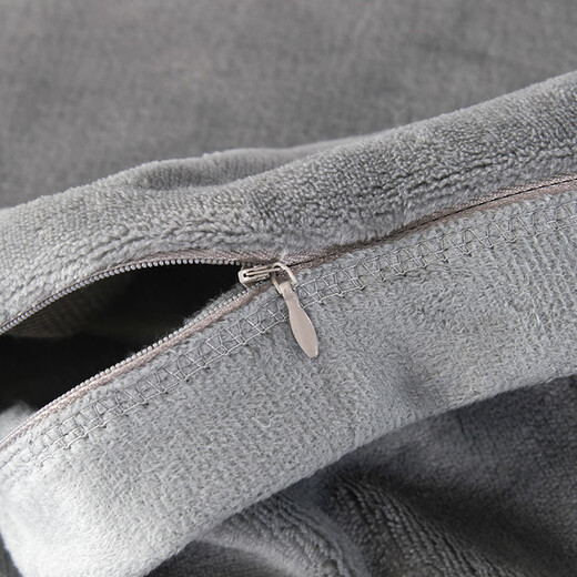 LAVIE HOME Luolai baby velvet quilt cover warm and thickened baby velvet autumn and winter milk velvet quilt cover thickened double bed gray 180cm*210cm