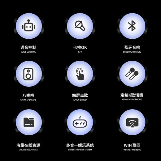 Patriot T19 Bluetooth audio echo wall TV speaker wireless home KTV theater karaoke audio set all-in-one machine with microphone dual microphone version