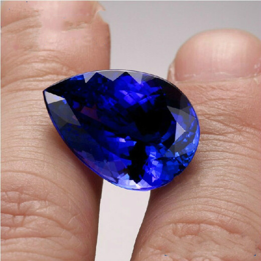 Qianbaolai drop-shaped sapphire, pear-shaped colored gemstone, pink fused tanzanite sapphire, tanzanite loose stone, love protection gemstone, pear-shaped (3X5nn)