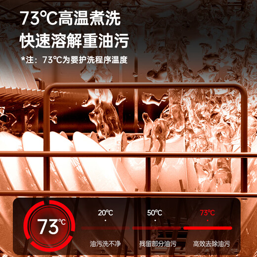 GORGENOX 12 sets of desktop embedded dual-purpose dishwasher large capacity first-class water efficiency hot air drying UV sterilization washable pot DW12-D60 black