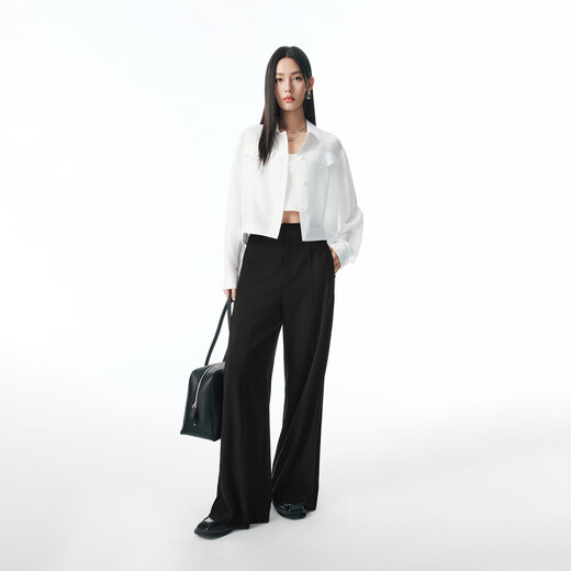 Peacebird Clear Acetate Blended Shirt Jacke Damen 2025 Neue kurze Jacke Temperament Mode Jacke Damen* Weiß S 155