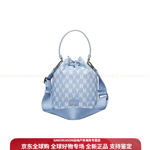 MLBMonogram Series NY New York Yankees Retro Old Flower Bucket Bag Handbag Shoulder Bag Crossbody Blue
