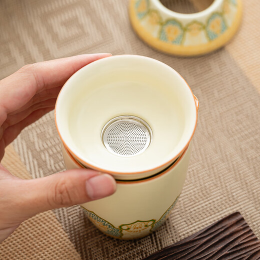 Bo Na Ling Tea Set Complete High-end Kung Fu Tea Set Portable Business Gift Practical Heartfelt Birthday Gift for Father and Elders Ru Kiln Ancient Charm 10-piece Set Chinese Dragon Gift Box