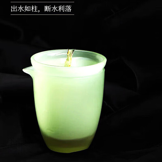 Fumei Ancient House high-end sky blue jade porcelain Kung Fu tea set light luxury tea bowl high-end reception office complete gift box set Sapphire-jade porcelain tea set 10 pieces