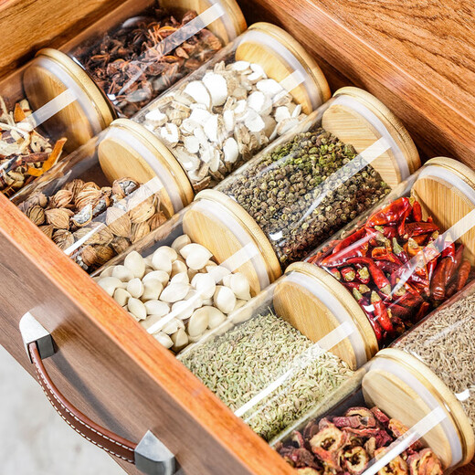 JCZS spice packaging storage box seasoning jar seasoning box kitchen household star anise cinnamon pepper condiment seasoning jar jar large 6 pieces 8.5 caliber 550ml