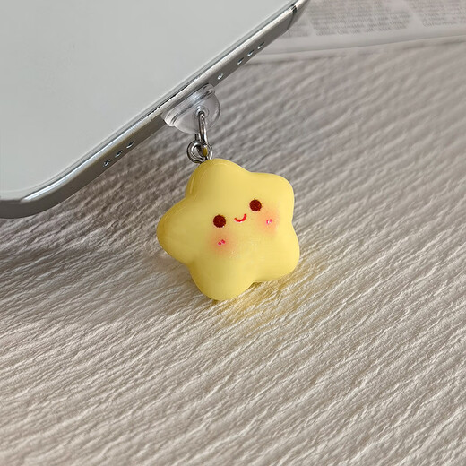 MPPMCK mobile phone dust plug pendant cute three-dimensional star Apple 16 universal charging port type-c universal interface pendant Apple 15/16 series interface
