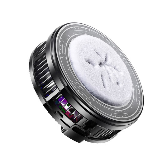 Biyoumei 2025 flagship new product true freezing gaming cooling mobile phone radiator tablet magnetic semiconductor cooling Apple 17/16 Android Chicken King Genshin Impact mobile game peripherals magnetic back clip digital display upgraded true freezing model three-speed adjustment obsidian black