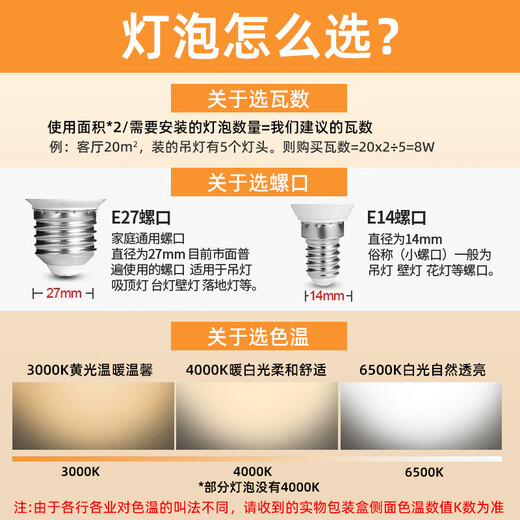 Lesso LED energy-saving light bulb A-shaped bulb E27 screw socket 9W high-brightness light bulb lighting source 6500k white light