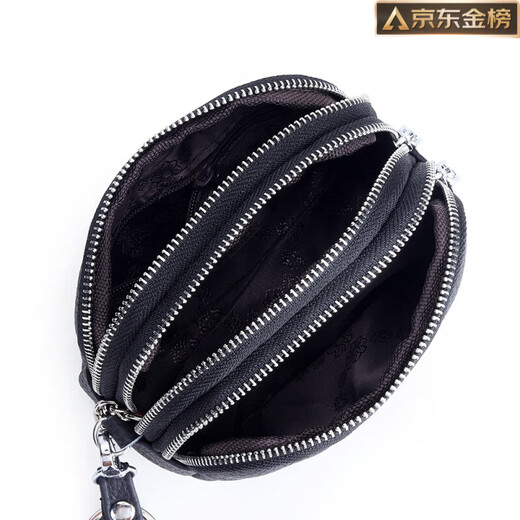GUIG Germany imported quality genuine leather coupon wallet cowhide hand hold women's 2025 new keychain mini bag mother can light gray