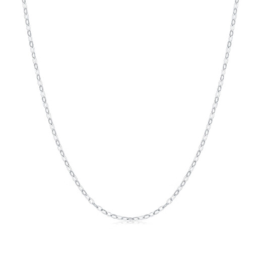 Mengjinyuan platinum necklace cross chain plain chain clavicle chain men's and women's same style as a birthday gift for your girlfriend. It weighs about 1.05g and the chain length is about 42cm.