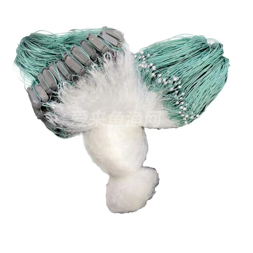 Single-layer fishing net, sinking net, floating net, sticky net, one-finger net, white strip meal bar net, silk net, crucian carp net, small fish single-layer sinking net, 2 meters high, 2 fingers, 50 meters long