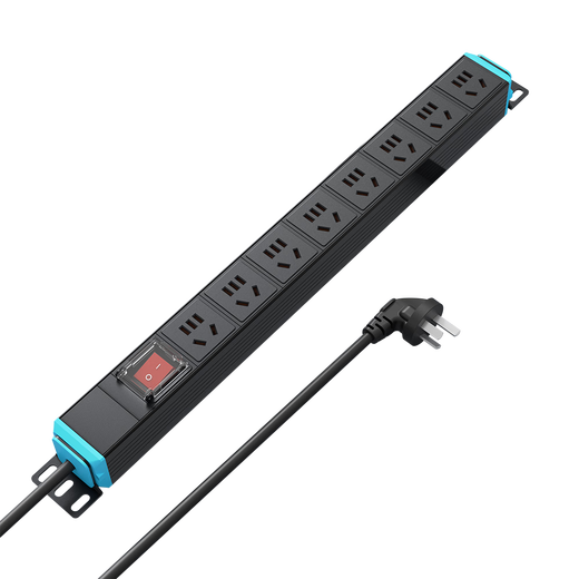Same picture PDU plug-in strip 1.8 meters 8 holes 10A cabinet PDU socket Computer room power distributor engineering expansion pdu industrial socket plug-in strip master control switch K11802