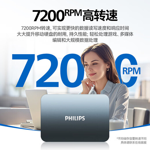 Philips (PHILIPS) 1 TB mobile Festplatte der Enterprise-Klasse USB3.2Gen1 Hochgeschwindigkeits- und große Kapazität 2,5-Zoll-Computerfestplatte der 21PD-Serie, kompatibel mit externem Mac-Speicherbüro