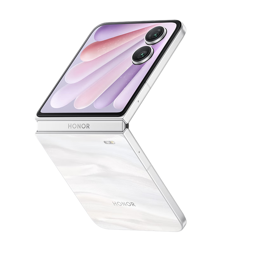Honor magic vflip2 folding screen mobile phone National subsidy Honor Magic V Flip2 Honor small folding moon shadow white 12GB+512GB official standard configuration