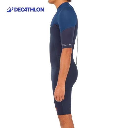 Decathlon diving suit men's jellyfish suit wetsuit 1.5mm one-piece surfing suit snorkeling swimsuit cold-proof suit dark navy M